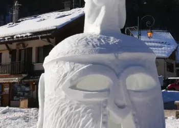 VALLOIRE, NEIGE, SCULPTURE, FRANCE, MONTAGNE