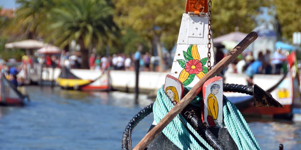 L'étrave du bateau traditionnel moliceiro d'Aveiro