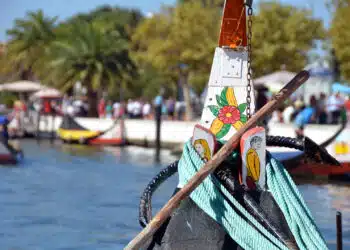 L'étrave du bateau traditionnel moliceiro d'Aveiro